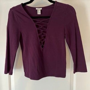 Purple 3/4 Sleeve shirt